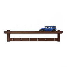 Load image into Gallery viewer, Solid Wood Wall Hanging Rack with 3/4/5/6 hooks