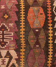 Load image into Gallery viewer, Brown Kilim Embroidered Cushion Cover 15.75"x15.75"