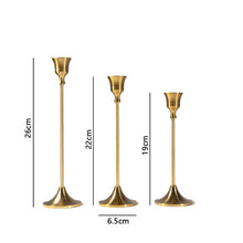 Load image into Gallery viewer, Simple Moments 3 PC/set Retro Bronze Candle Holders