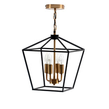 Load image into Gallery viewer, Gold Iron Four-Head Hanging Pendant Chandelier