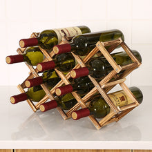 Load image into Gallery viewer, Collapsible Wooden Wine Rack