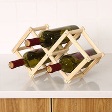 Load image into Gallery viewer, Collapsible Wooden Wine Rack