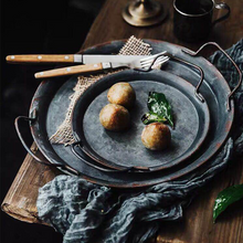 Load image into Gallery viewer, Handcrafted Metal Tray With Handle