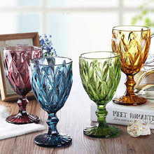 Load image into Gallery viewer, Multicolor Carved Goblet Glasses 300ML