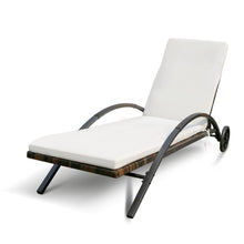 Load image into Gallery viewer, Outdoor Wicker Patio Adjustable Back Lounge Chair Set