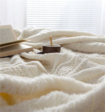 Load image into Gallery viewer, Chenille Lambs Thick Knitted Double Layer Sherpa Plush Fleece Blanket