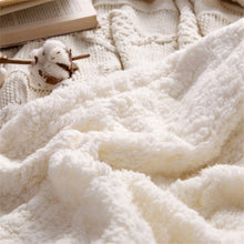 Load image into Gallery viewer, Chenille Lambs Thick Knitted Double Layer Sherpa Plush Fleece Blanket