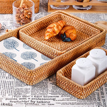 Load image into Gallery viewer, Hand-Woven Rattan Storage Tray