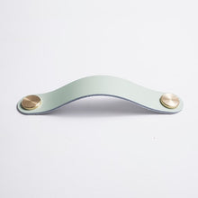 Load image into Gallery viewer, Leather and Brass Rivet Drawer Pulls