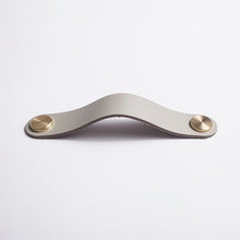 Load image into Gallery viewer, Leather and Brass Rivet Drawer Pulls