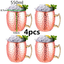 Load image into Gallery viewer, 550ml Copper Plated Moscow Mule Mug