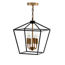 Load image into Gallery viewer, Gold Iron Four-Head Hanging Pendant Chandelier