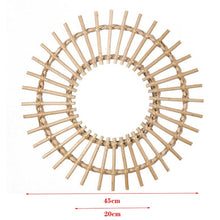 Load image into Gallery viewer, Rattan Round Mirror