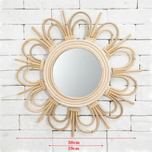 Load image into Gallery viewer, Rattan Round Mirror
