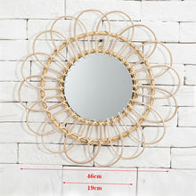 Load image into Gallery viewer, Rattan Round Mirror