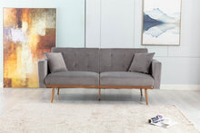 Load image into Gallery viewer, Modern Velvet Loveseat with rose gold metal feet