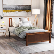 Load image into Gallery viewer, Twin Size Wood Platform Bed With Headboard