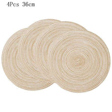 Load image into Gallery viewer, Round Braided Placemats (4pcs)