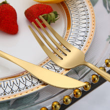 Load image into Gallery viewer, Matte Gold Cutlery Set