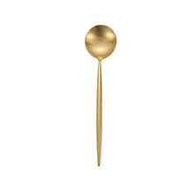 Load image into Gallery viewer, Matte Gold Cutlery Set
