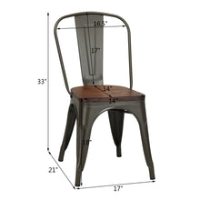 Load image into Gallery viewer, Set of 4 Metal Dining Chairs