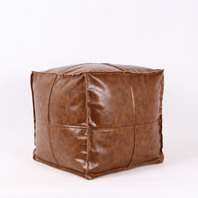 Load image into Gallery viewer, Leather Retro Handmade Pouf