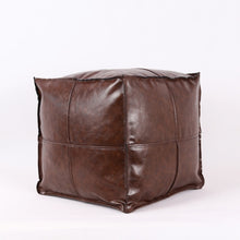 Load image into Gallery viewer, Leather Retro Handmade Pouf