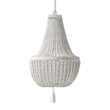 Load image into Gallery viewer, White Wood Beads Chandelier