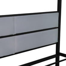 Load image into Gallery viewer, Queen Canopy Metal Upholstered Bed Frame With Four Posts