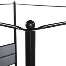 Load image into Gallery viewer, Queen Canopy Metal Upholstered Bed Frame With Four Posts