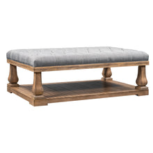 Load image into Gallery viewer, Upholstered Storage Bench with Wood Shelf