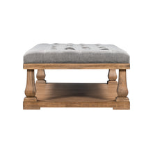 Load image into Gallery viewer, Upholstered Storage Bench with Wood Shelf