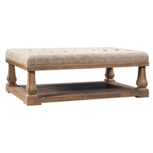 Load image into Gallery viewer, Upholstered Storage Bench with Wood Shelf