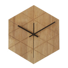 Load image into Gallery viewer, 12" Hexagonal Silent Non-Ticking Quartz Wall Clock