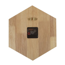 Load image into Gallery viewer, 12" Hexagonal Silent Non-Ticking Quartz Wall Clock