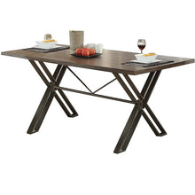 Load image into Gallery viewer, Walnut &amp; Gunmetal Dinning Table