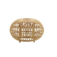 Load image into Gallery viewer, Self-contained Round Rattan Side Table
