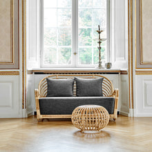 Load image into Gallery viewer, Self-contained Round Rattan Side Table