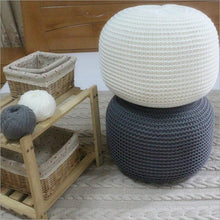 Load image into Gallery viewer, New Style Knitted  Woolen Round Cushion POUF