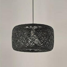 Load image into Gallery viewer, Round Wicker Rattan Shade Hanging Pendant Light Fixture