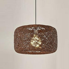 Load image into Gallery viewer, Round Wicker Rattan Shade Hanging Pendant Light Fixture