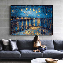 Load image into Gallery viewer, Van Gogh Starry Night Canvas Painting