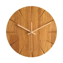 Load image into Gallery viewer, 12" Silent Modern Design Wooden Wall Clock