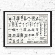 Load image into Gallery viewer, Cocktail Chart Poster