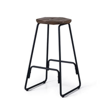 Load image into Gallery viewer, Black Belfast Wood Top Bar Stool