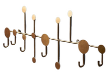 Load image into Gallery viewer, Gold Wall Hanging Rack with 5/8 Hooks
