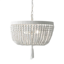 Load image into Gallery viewer, White Wood Beads Chandelier