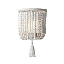 Load image into Gallery viewer, White Wood Beads Chandelier