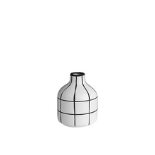 Load image into Gallery viewer, Stripes Ceramic Filler Porcelain Black and White Unique Vases