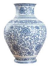 Load image into Gallery viewer, Blue and White Ginger Jar Vase